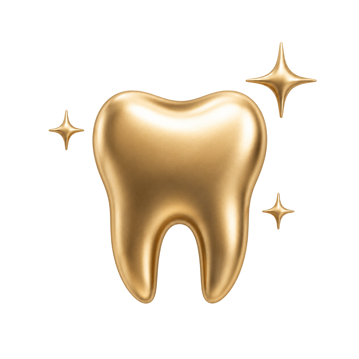 Icone dourado de clareamento dental